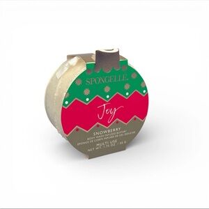 Spongelle Holiday Ornament Body Wash Infused Buffer Sponge SNOWBERRY 1.75 oz